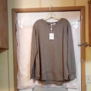 Haute Women'sTan Long Sleeve Shrt/NWT size 3x